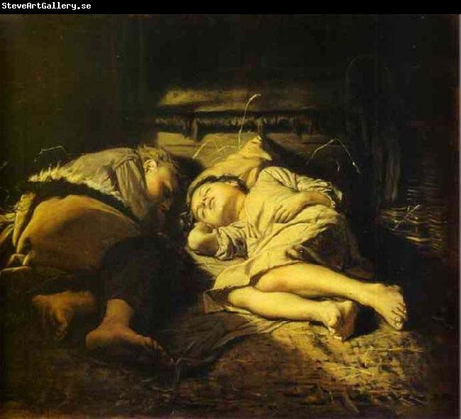 Vasily Perov Sleeping children